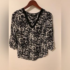 Rachel Mara - 100% Silk 3/4 Sleeve "Leopard" Print Blouse